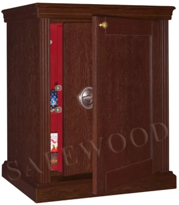 Сейф с отделкой деревом Safewood 78EL DS2 Flock Chrome